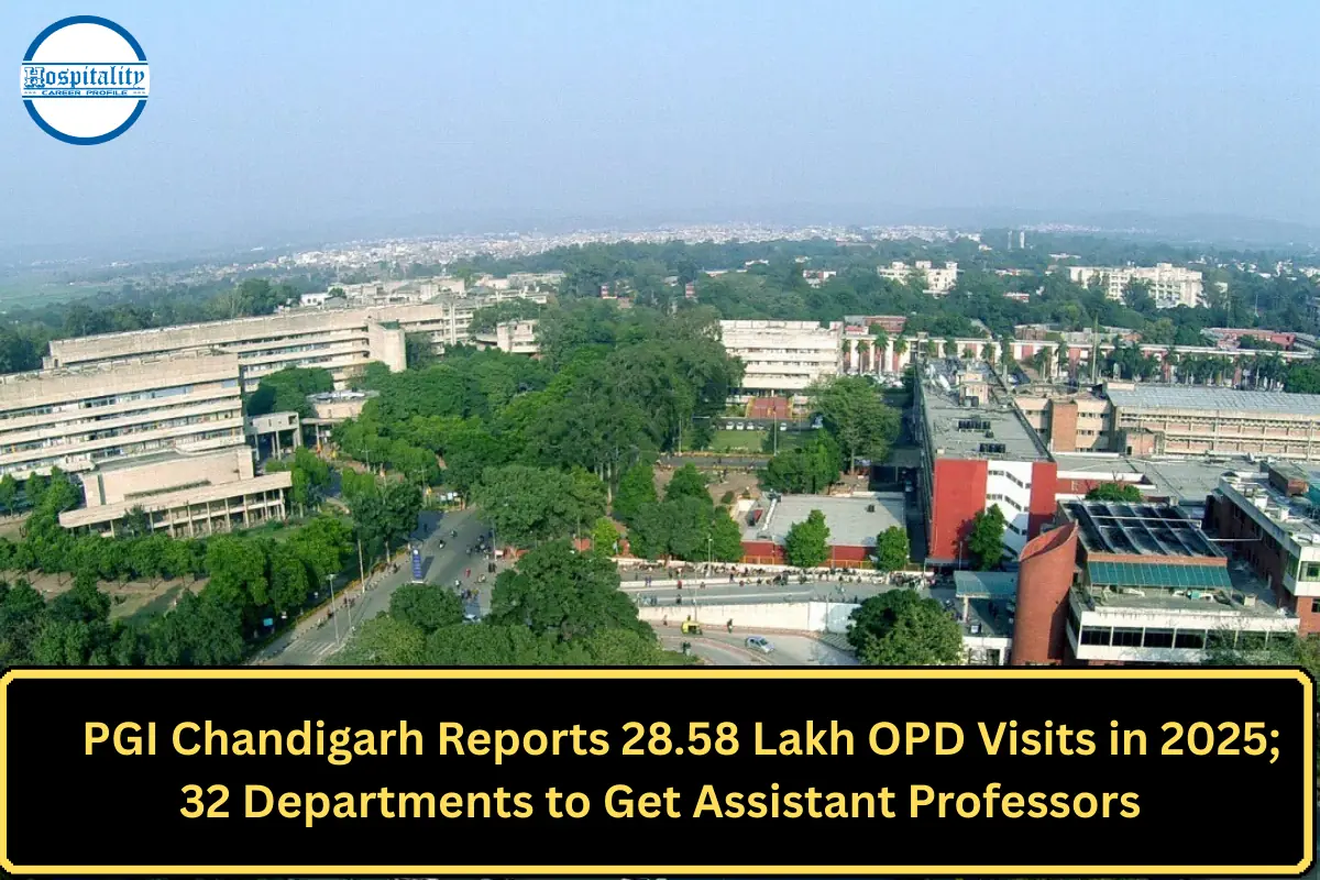PGI Chandigarh Reports 28.58 Lakh OPD Visits in 2025; 32 Departments to Get Assistant Professors