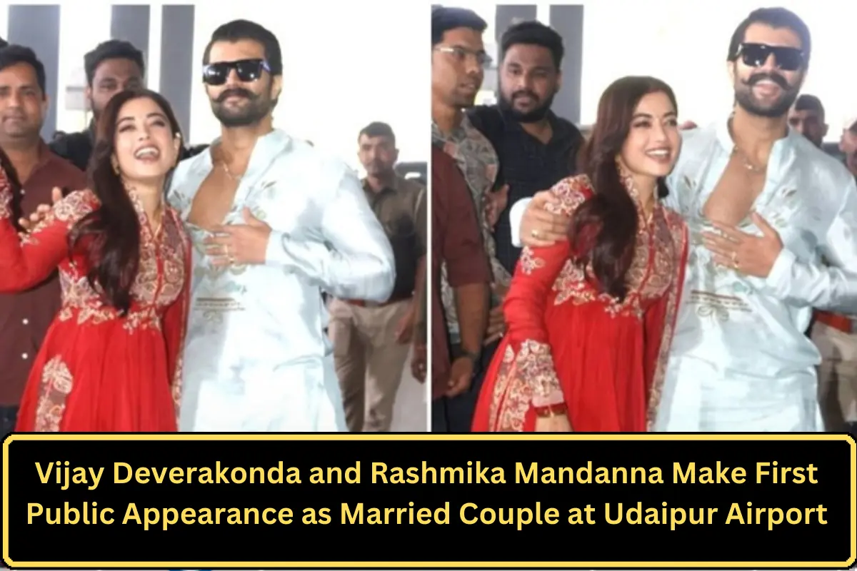 Vijay Deverakonda and Rashmika Mandanna Make First Public Appearance as Married Couple at Udaipur Airport