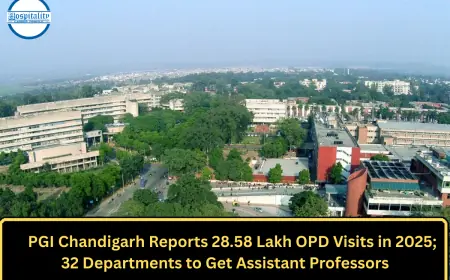 PGI Chandigarh Reports 28.58 Lakh OPD Visits in 2025; 32 Departments to Get Assistant Professors