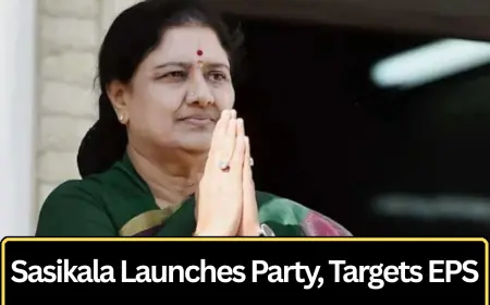 Sasikala Announces Launch of New Political Party Ahead of Tamil Nadu Assembly Polls, Targets EPS