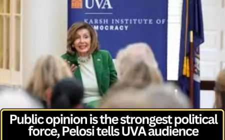 Public Opinion Is the Strongest Political Force, Pelosi Tells UVA Audience