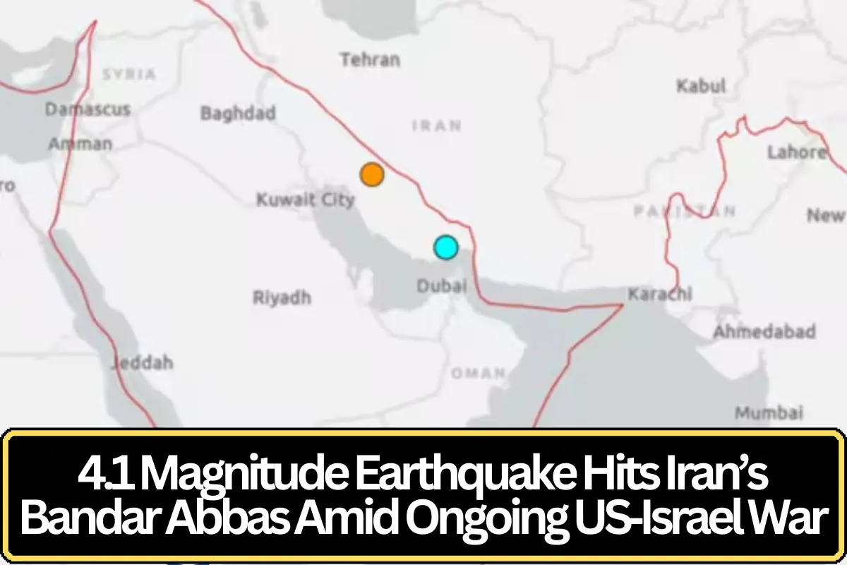 4.1 Magnitude Earthquake Hits Iran’s Bandar Abbas Amid Ongoing US‑Israel War