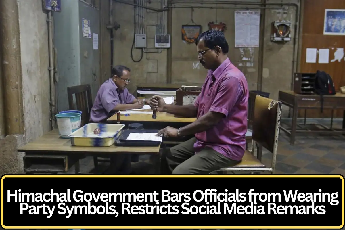 Himachal Government Bars Officials from Wearing Party Symbols, Restricts Social Media Remarks