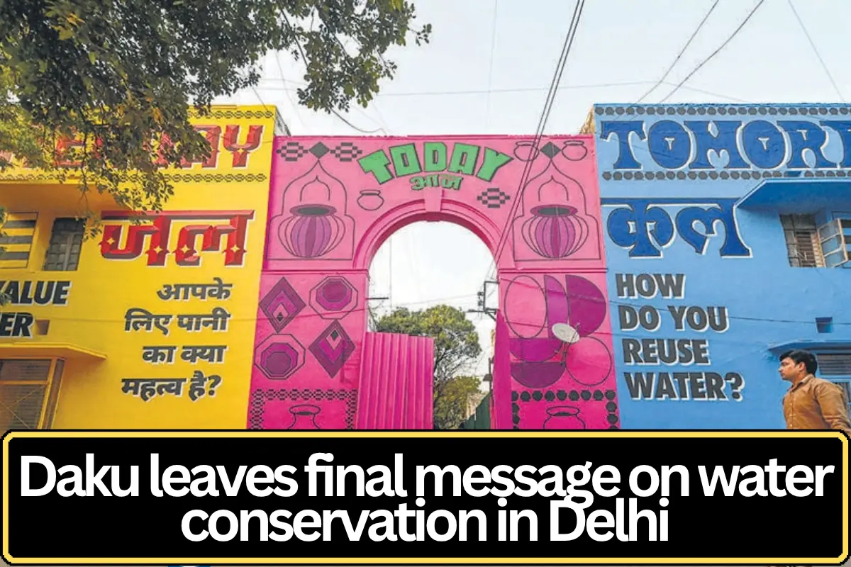 Late Street Artist Daku Leaves Final Political Message on Water Conservation in Delhi