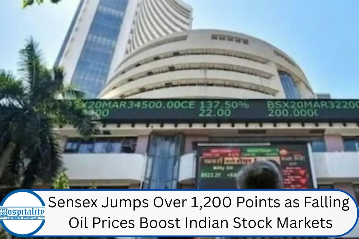 Sensex Jumps Over 1,200 Points as Falling Oil Prices Boost Indian Stock Markets