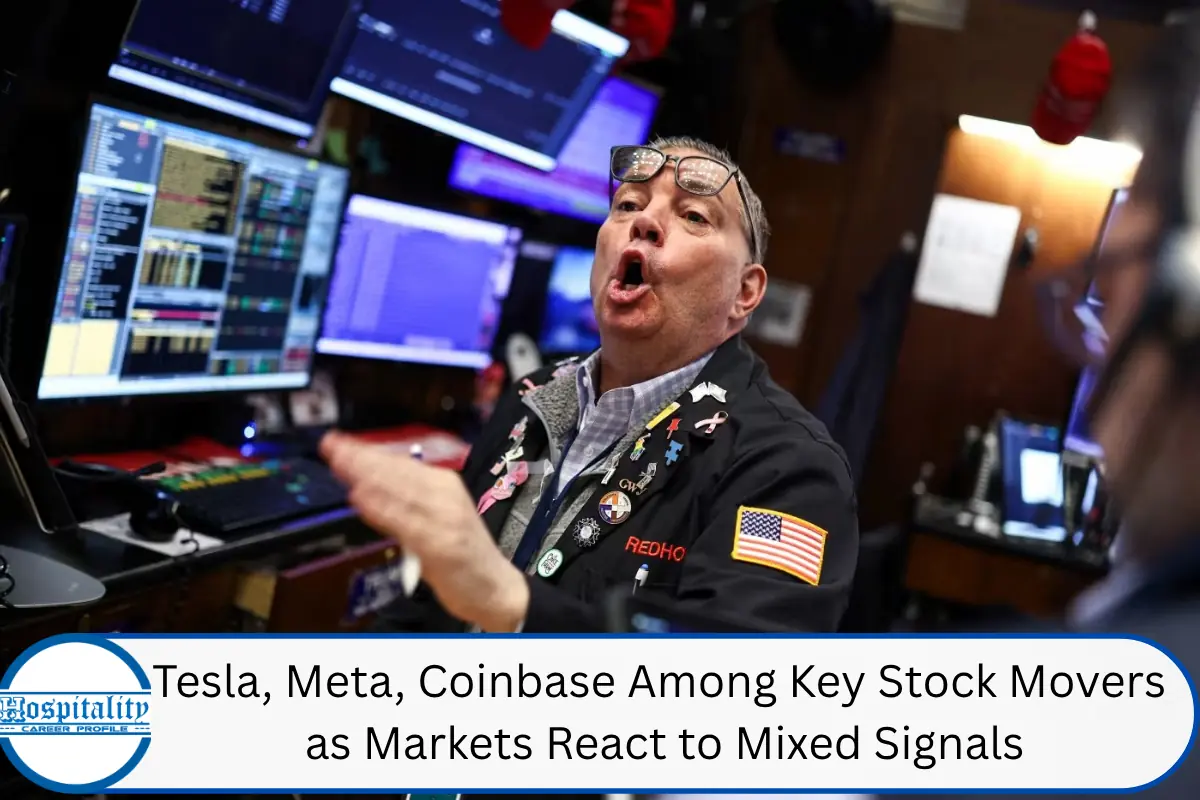 Tesla, Meta, Coinbase Among Key Stock Movers as Markets React to Mixed Signals