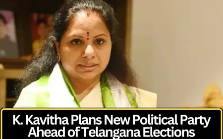 K Kavitha Announces Plans to Launch New Political Party Ahead of Telangana Elections