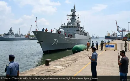 Iranian Naval Ship IRIS Lavan Docks at Kochi Amid Regional Tensions