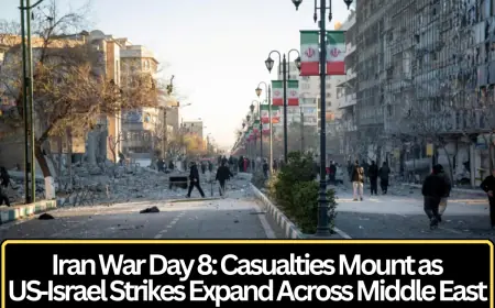 Iran War Day 8: Casualties Mount as US‑Israel Strikes Expand Across Middle East
