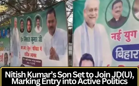 Nitish Kumar’s Son Set to Join JD(U), Marking Entry into Active Politics