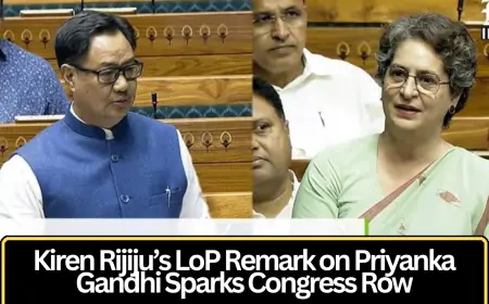 Rijiju’s Remark on Priyanka Gandhi as LoP Triggers Political Exchange with Congress