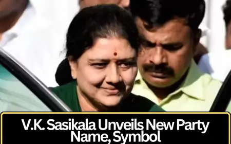V.K. Sasikala Announces New Party Name and Symbol Ahead of Tamil Nadu Elections