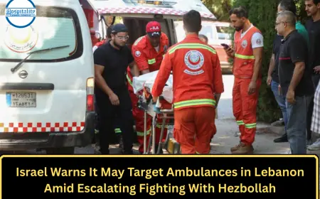 Israel Warns It May Target Ambulances in Lebanon Amid Escalating Fighting With Hezbollah