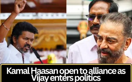Kamal Haasan Responds to Vijay’s Political Entry, Signals Openness to Alliances in Tamil Nadu