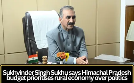 Himachal Budget Focused on Rural Economy, Not Politics, Says CM Sukhvinder Singh Sukhu