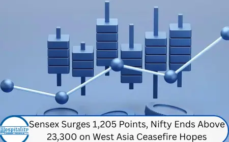 Sensex Surges 1,205 Points, Nifty Ends Above 23,300 on West Asia Ceasefire Hopes