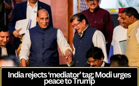 India Rejects ‘Mediator’ Label as PM Modi Urges End to War in Talks with Trump