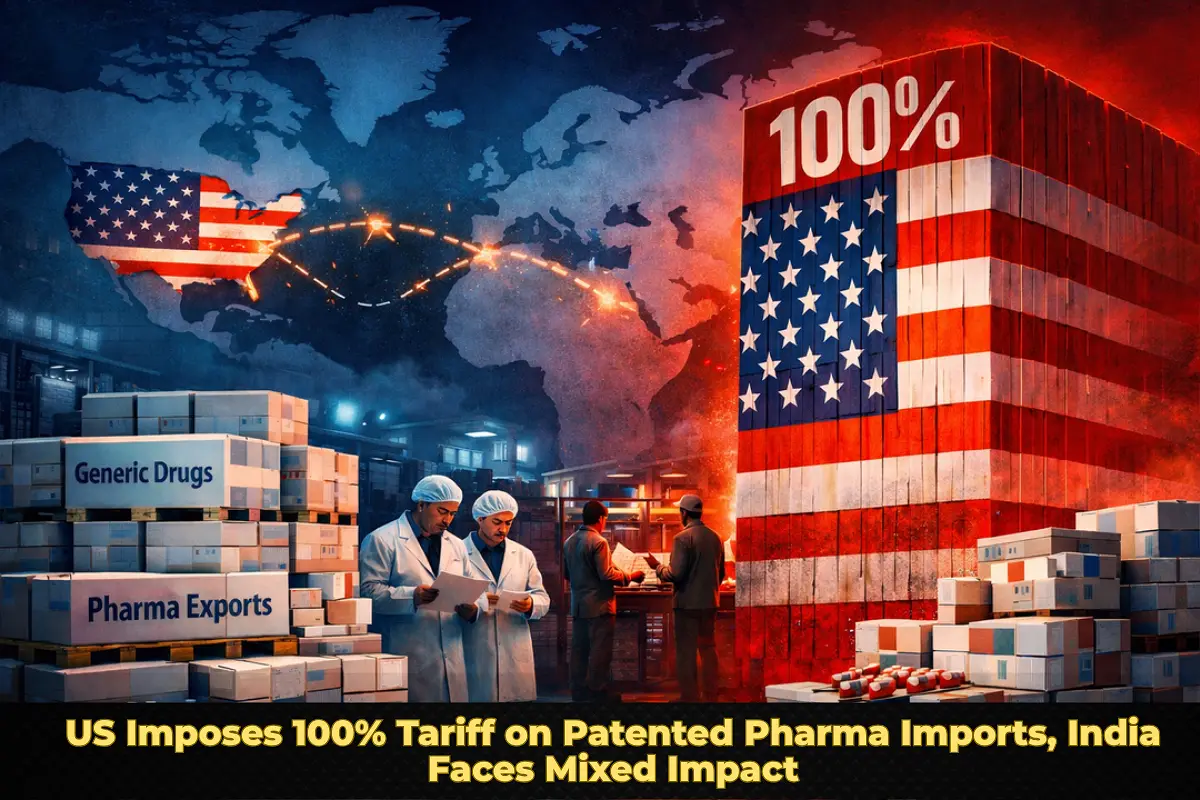 US Imposes 100% Tariff on Patented Pharma Imports, India Faces Mixed Impact