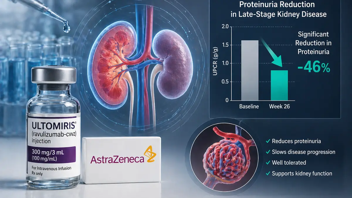 AstraZeneca’s Ultomiris Reduces Proteinuria in Late-Stage Kidney Disease Trial