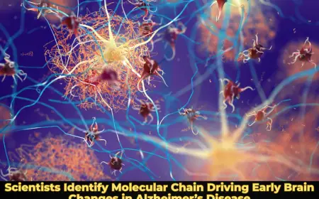 Scientists Identify Molecular Chain Driving Early Brain Changes in Alzheimer’s Disease
